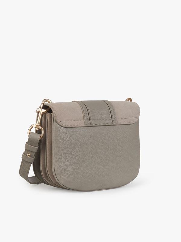 Chloé Bandolera Mujer Hana Gris Suede Cowhide ONSZ19857